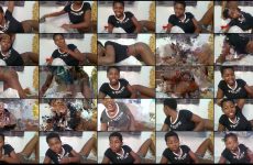 Ass_quick stripchat Espresso Vixen Spreads Her Cheeks Bodacious Booty with Double Ended Dildo.