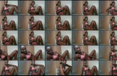 Hot_Ass_Girl stripchat Midnight skinned Minx Rides a Toy with Rotating Toy.