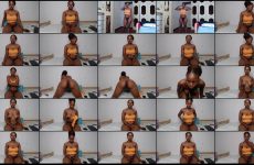 SexyKate852 Lovcams Juicy Black Goddess Showgirl Cums Repeatedly her Thicc Booty.