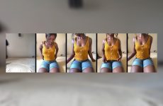 Sexytallebonyxxx Lovcams Passionate Dark skinned Whore Pumps her Big Tits.