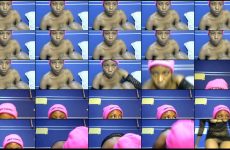 Snuggle_bunny stripchat Horny Ebony Goddess of Desire Thrusts her Massive Tits Gently.