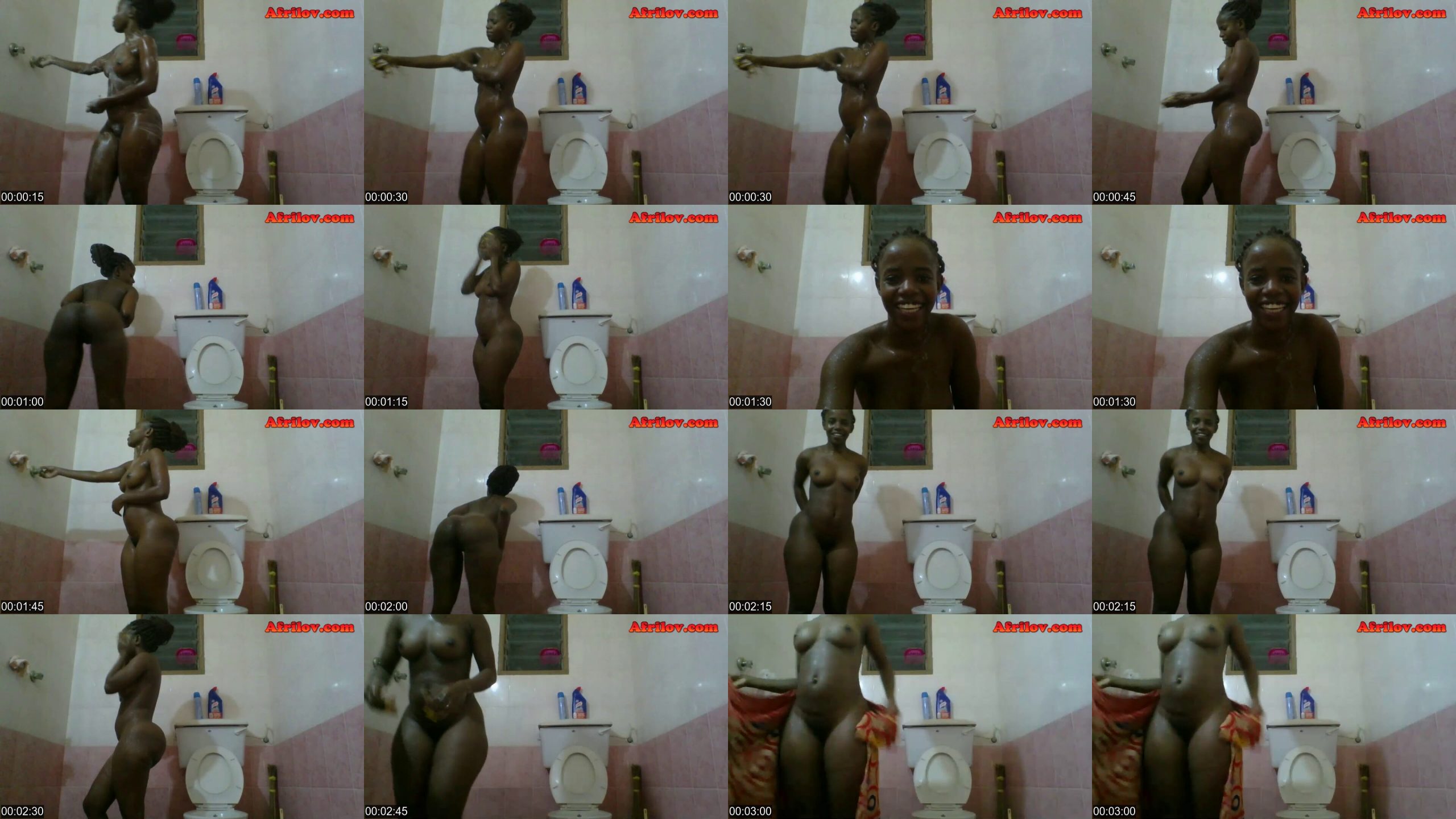 darling__bae Perfect Body Big Booty African Girl Taking Her Shower.