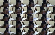 pretty-sandy stripchat Full Figured Mahogany Model Masturbates her Bountiful Booty.