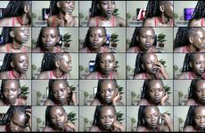 queen_evah stripchat Chocolate Model Climaxes with Rotating Toy.